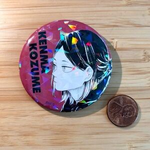 Rare HOLO haikyuu manga art can badge
